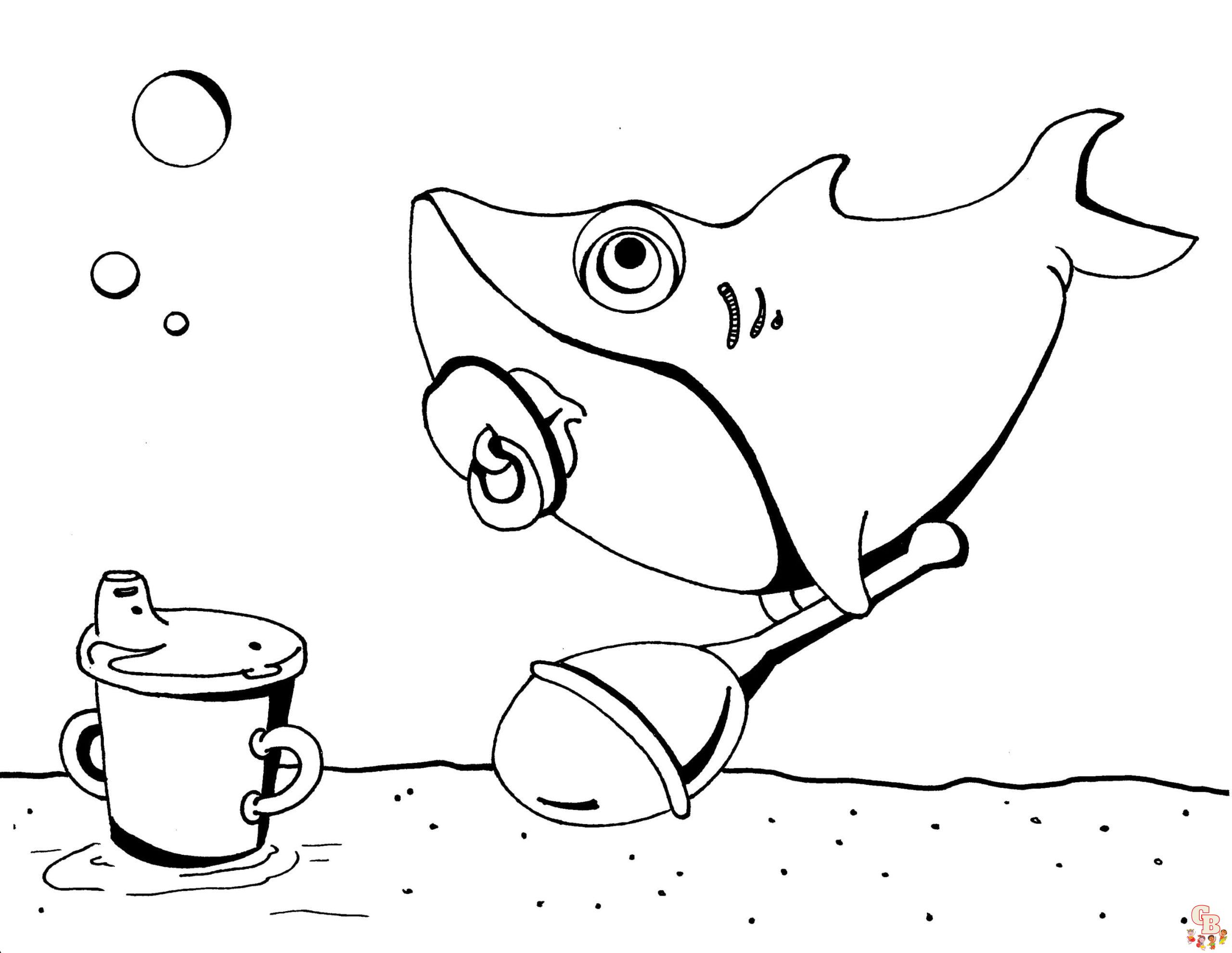 coloriage Baby Shark