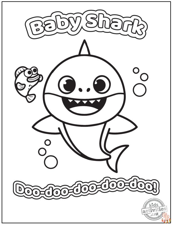 coloriage Baby Shark