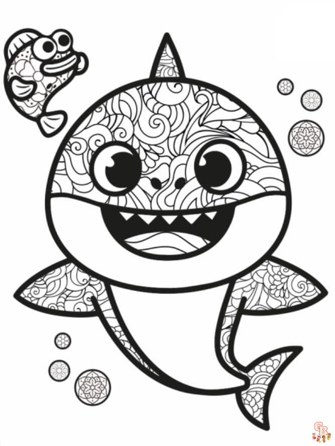 coloriage Baby Shark