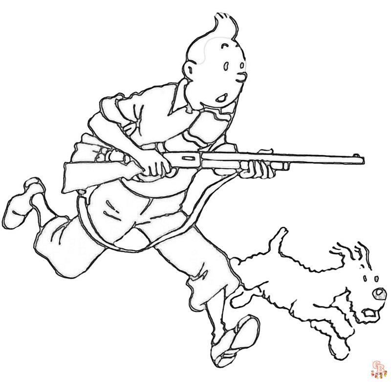 coloriage Tintin