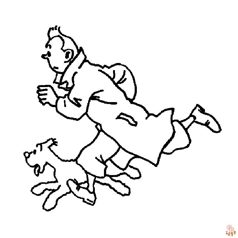 coloriage Tintin