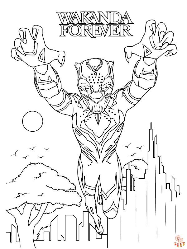 coloriage Wakanda