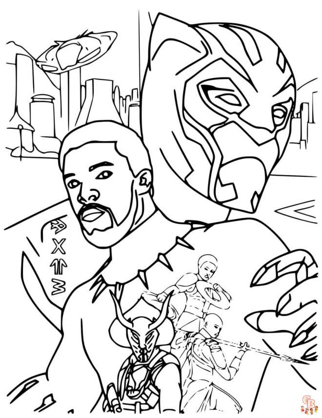 coloriage Wakanda