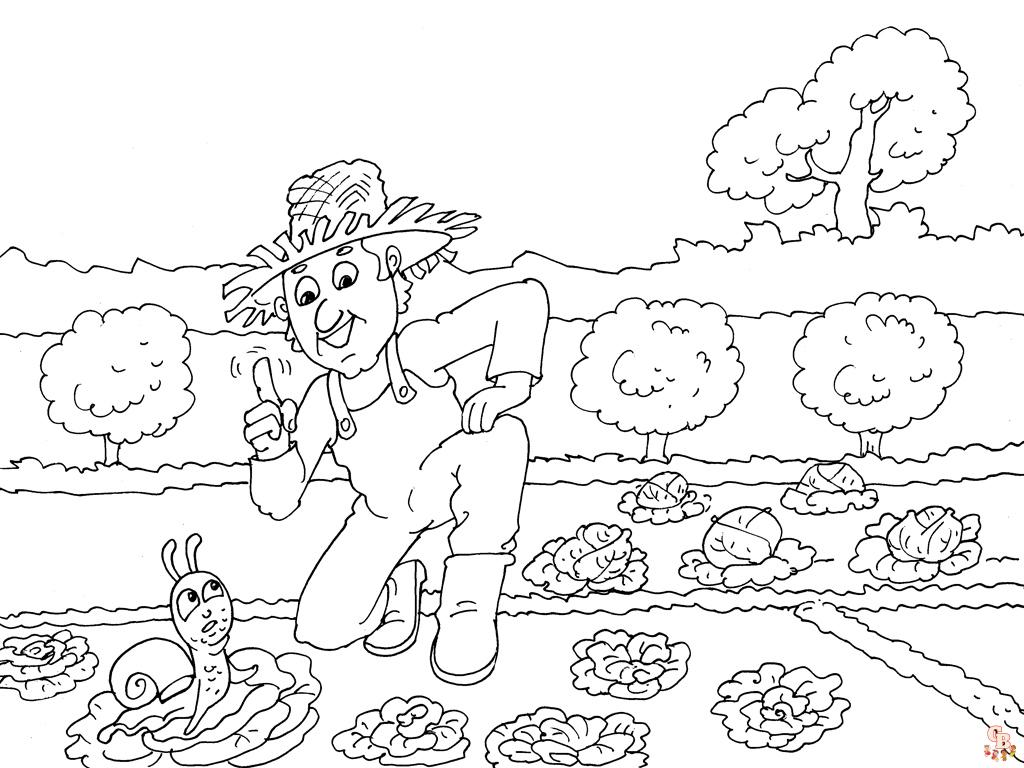 coloriage de jardin