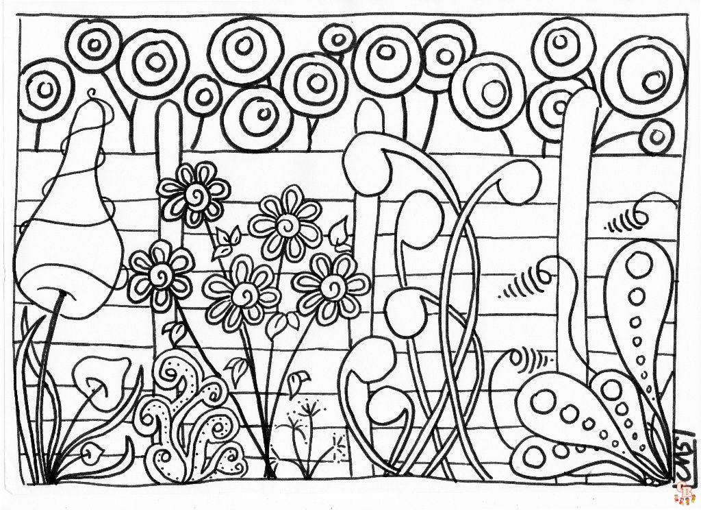 coloriage de jardin