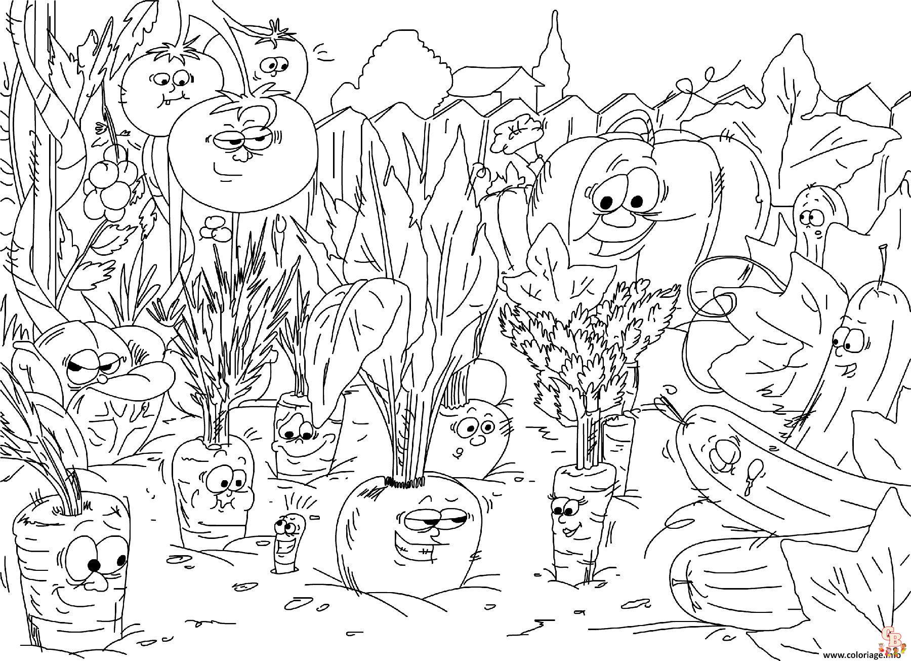 coloriage de jardin