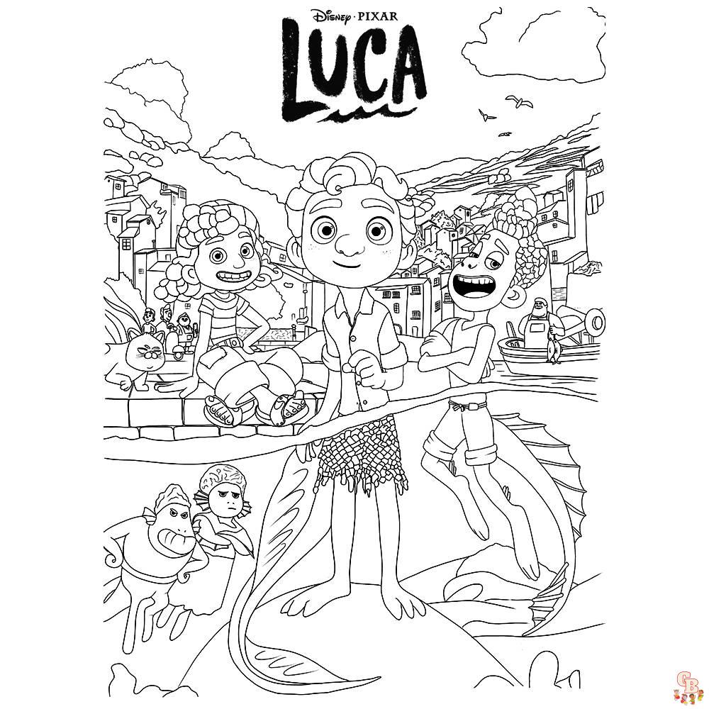 coloriage de luca de disney