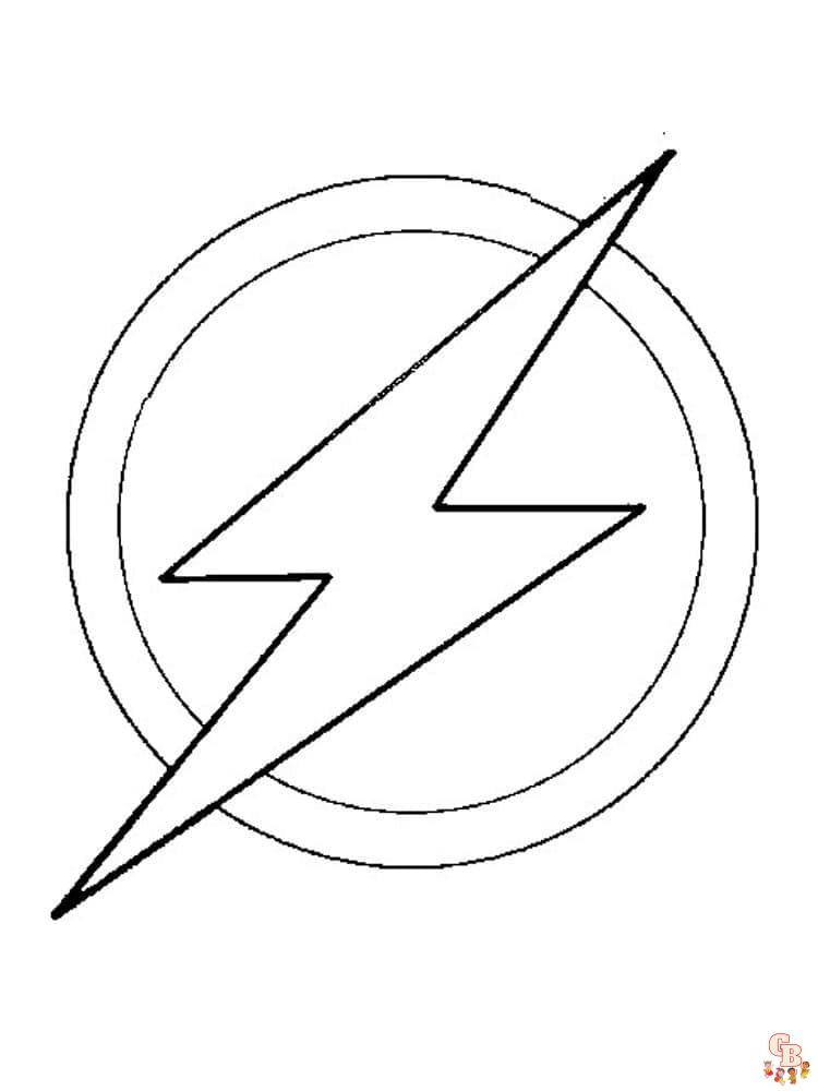 coloriage du logo de The Flash