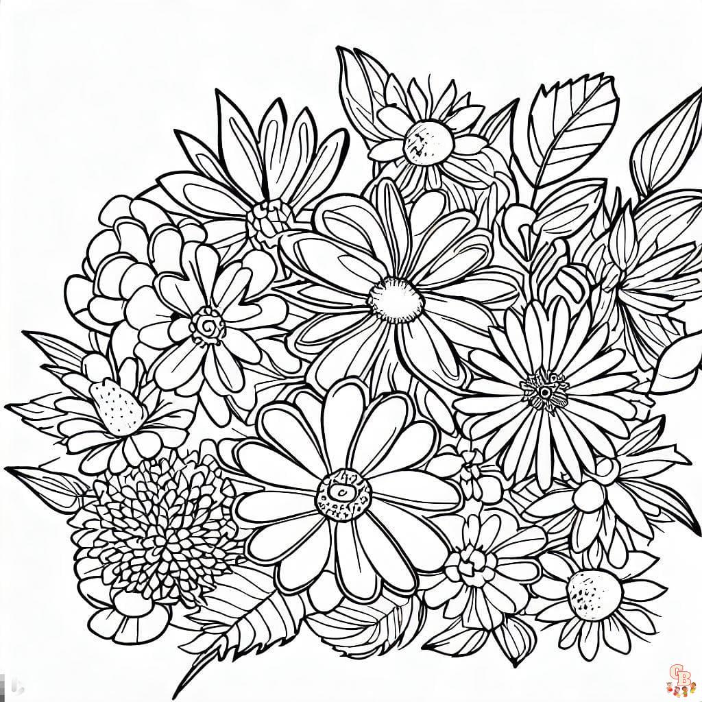 coloriage fleurs aromatiques