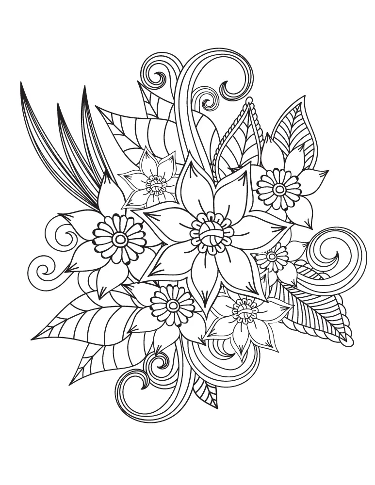 coloriage freepik floral