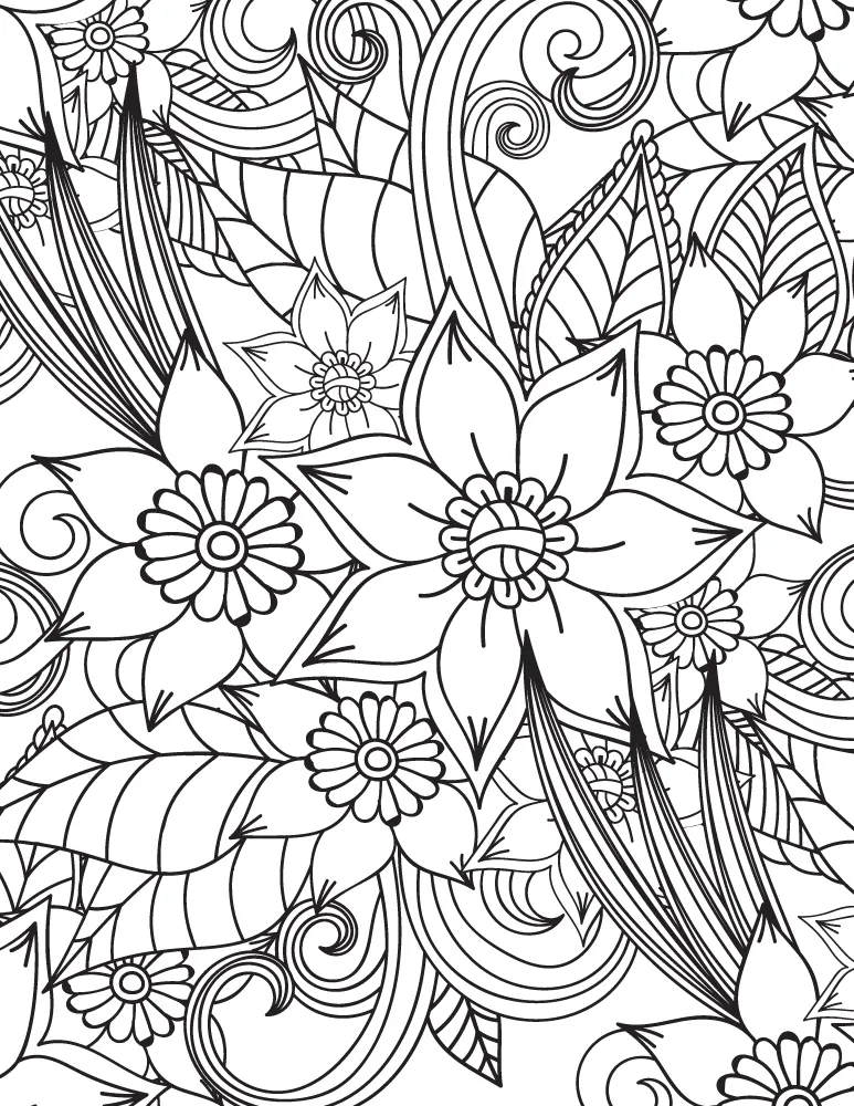 coloriage freepik floral