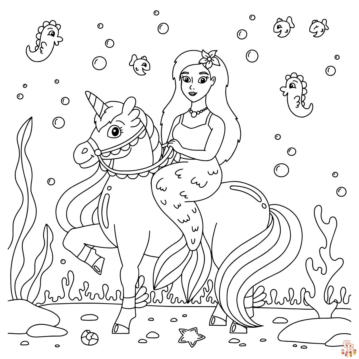 coloriage licorne