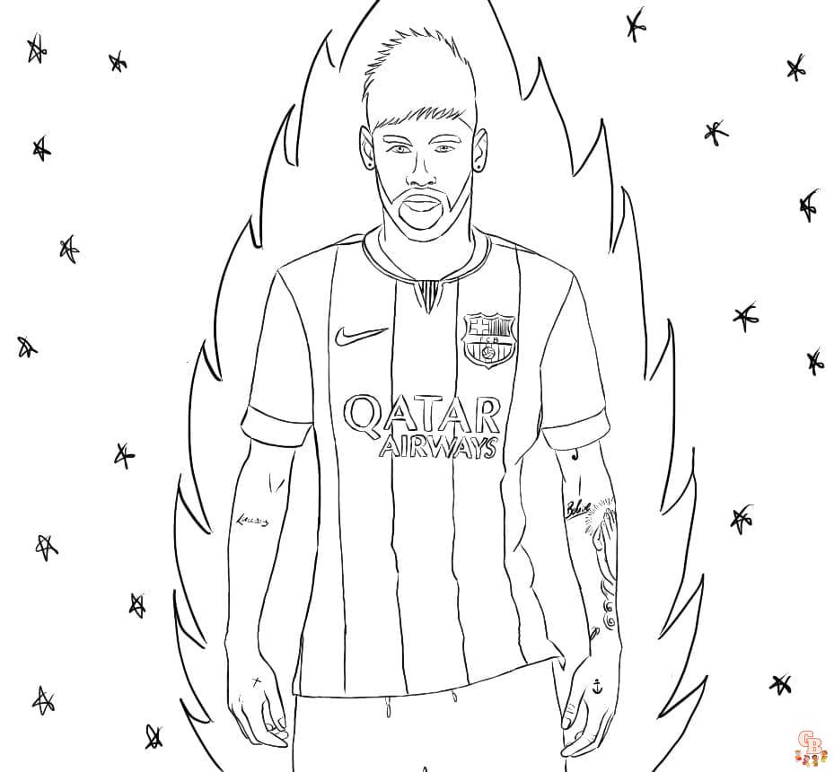 coloriage neymar