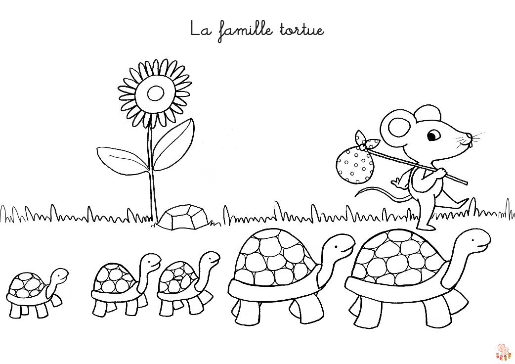 coloriage tortues