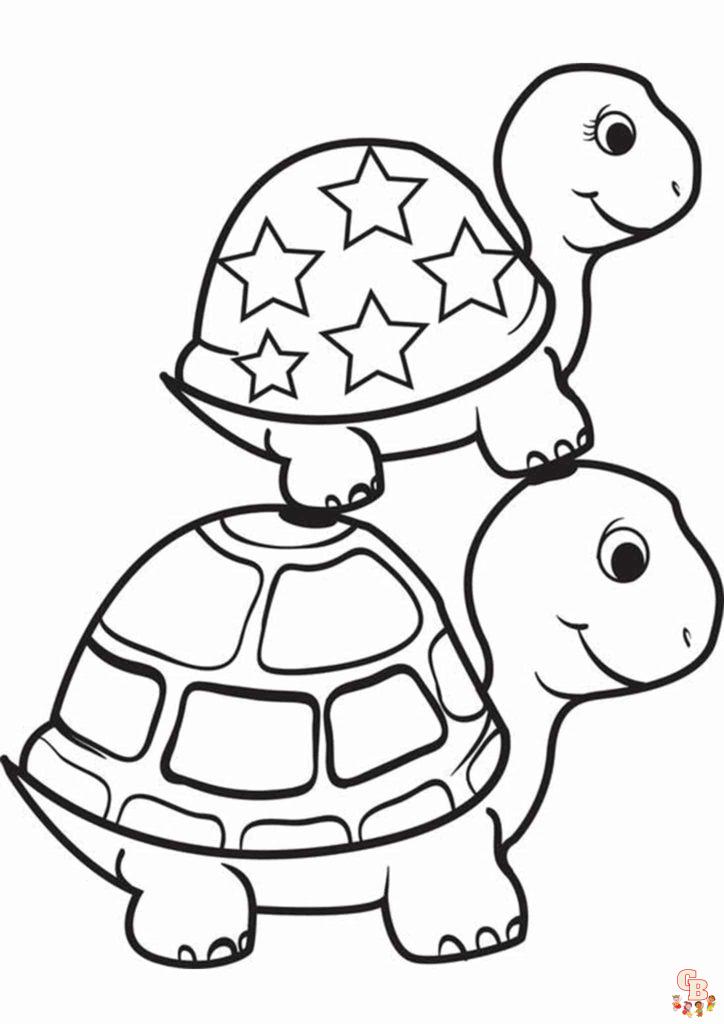 coloriage tortues