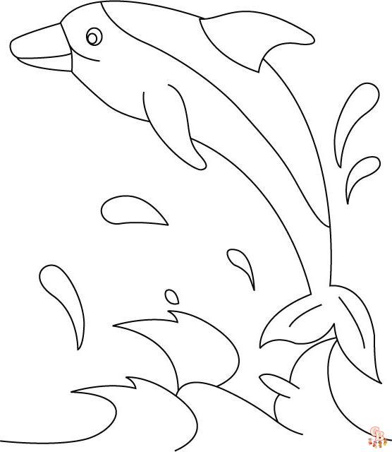 Coloriage dauphin Modèles pour enfants, adultes et en ligne gratuit