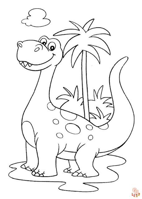 Coloriage dinosaure Activités de coloriage sur le thème des dinosaures