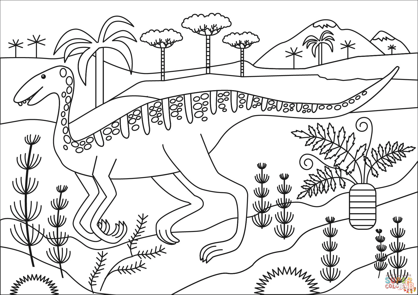 Coloriage dinosaure Activités de coloriage sur le thème des dinosaures