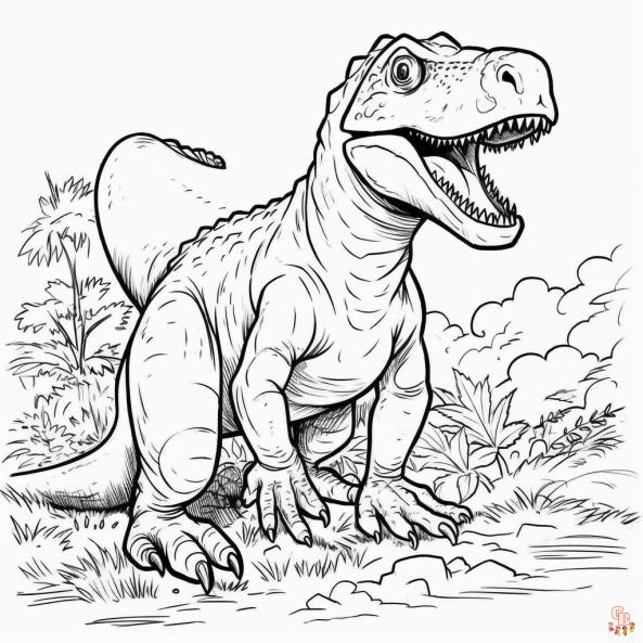 Coloriage dinosaure Activités de coloriage sur le thème des dinosaures