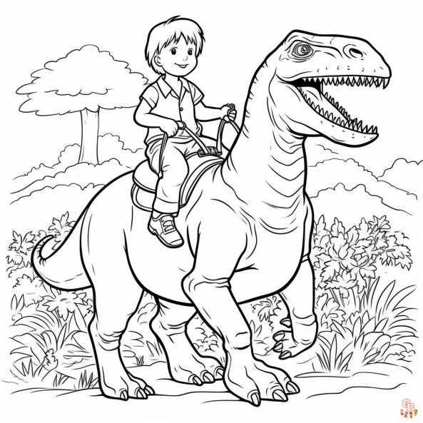 Coloriage dinosaure Activités de coloriage sur le thème des dinosaures