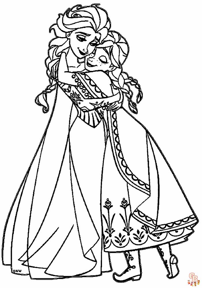 Coloriage Reine des Neiges - Coloriages Disney La Reine des Neiges 2