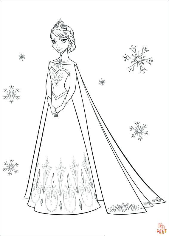 Coloriage Reine des Neiges - Coloriages Disney La Reine des Neiges 2