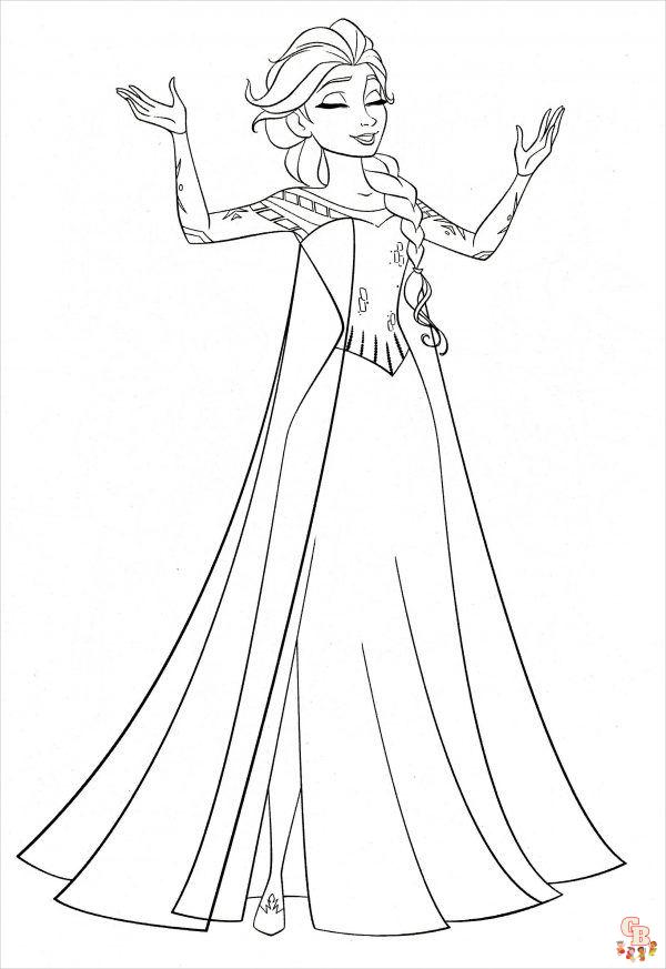 Coloriage Reine des Neiges - Coloriages Disney La Reine des Neiges 2