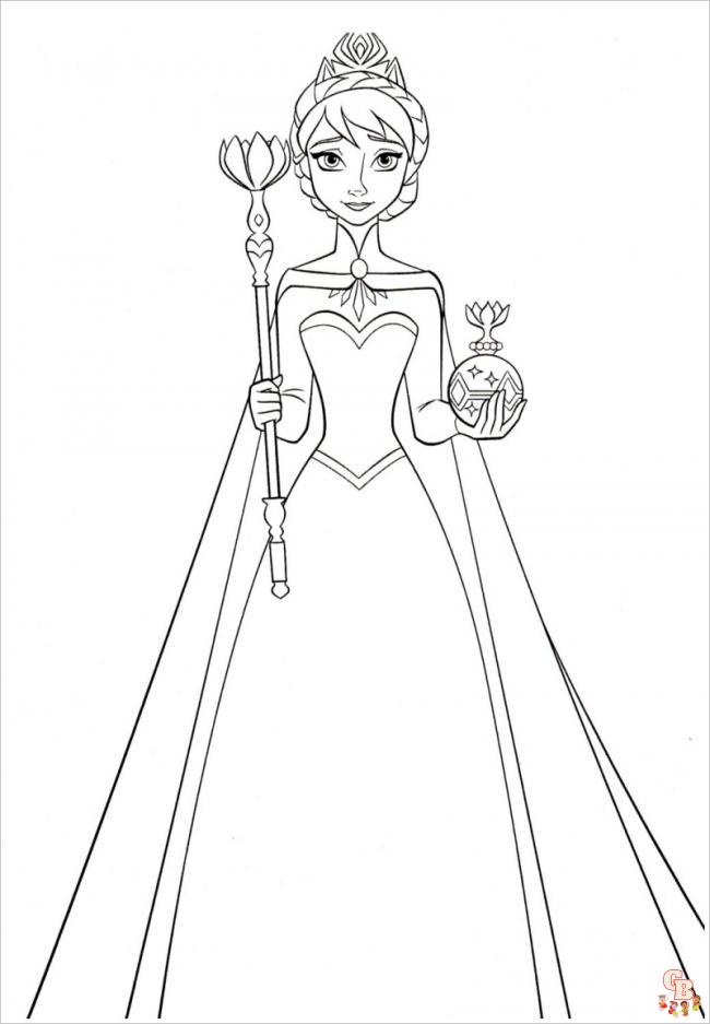 Coloriage Reine des Neiges - Coloriages Disney La Reine des Neiges 2