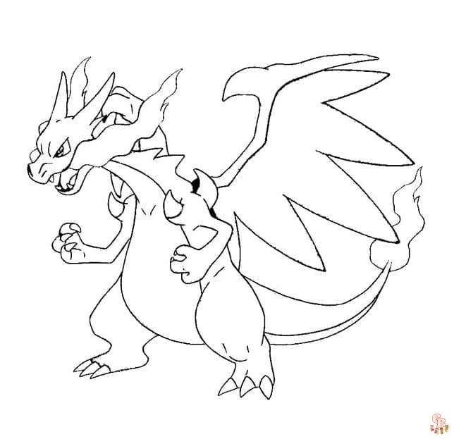 Coloriage Dracaufeu - Pages à colorier gratuites de Dracaufeu et autres personnages Pokemon