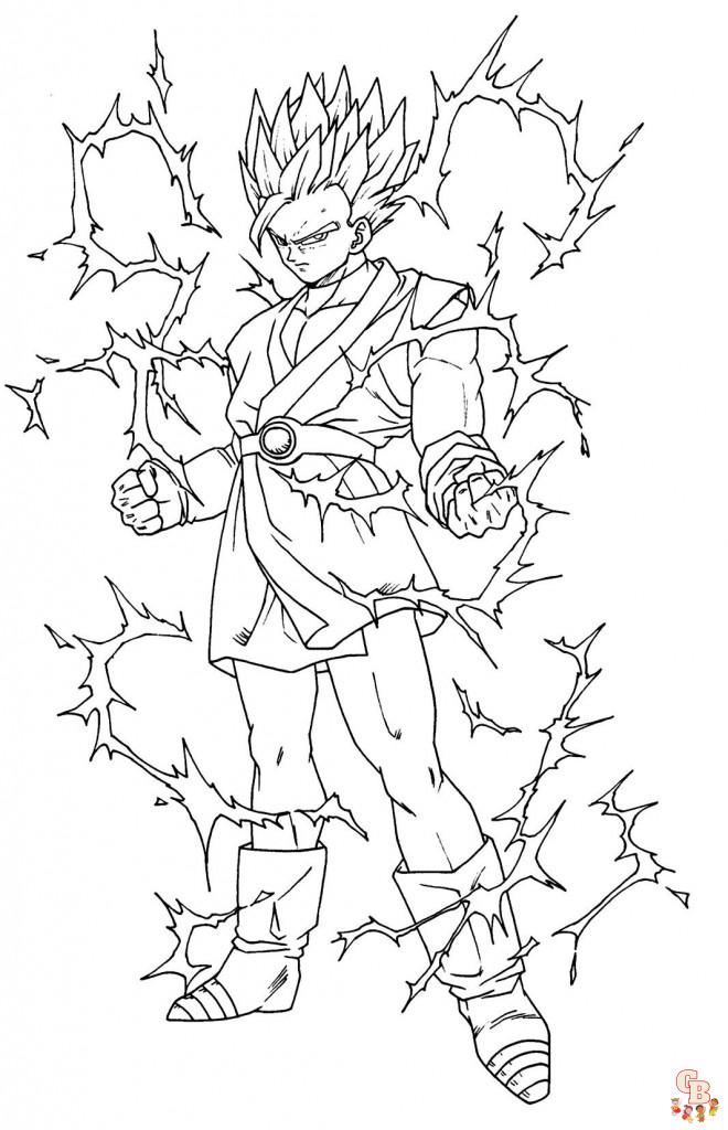 Coloriage Dragon Ball Z Personnages à imprimer gratuitement