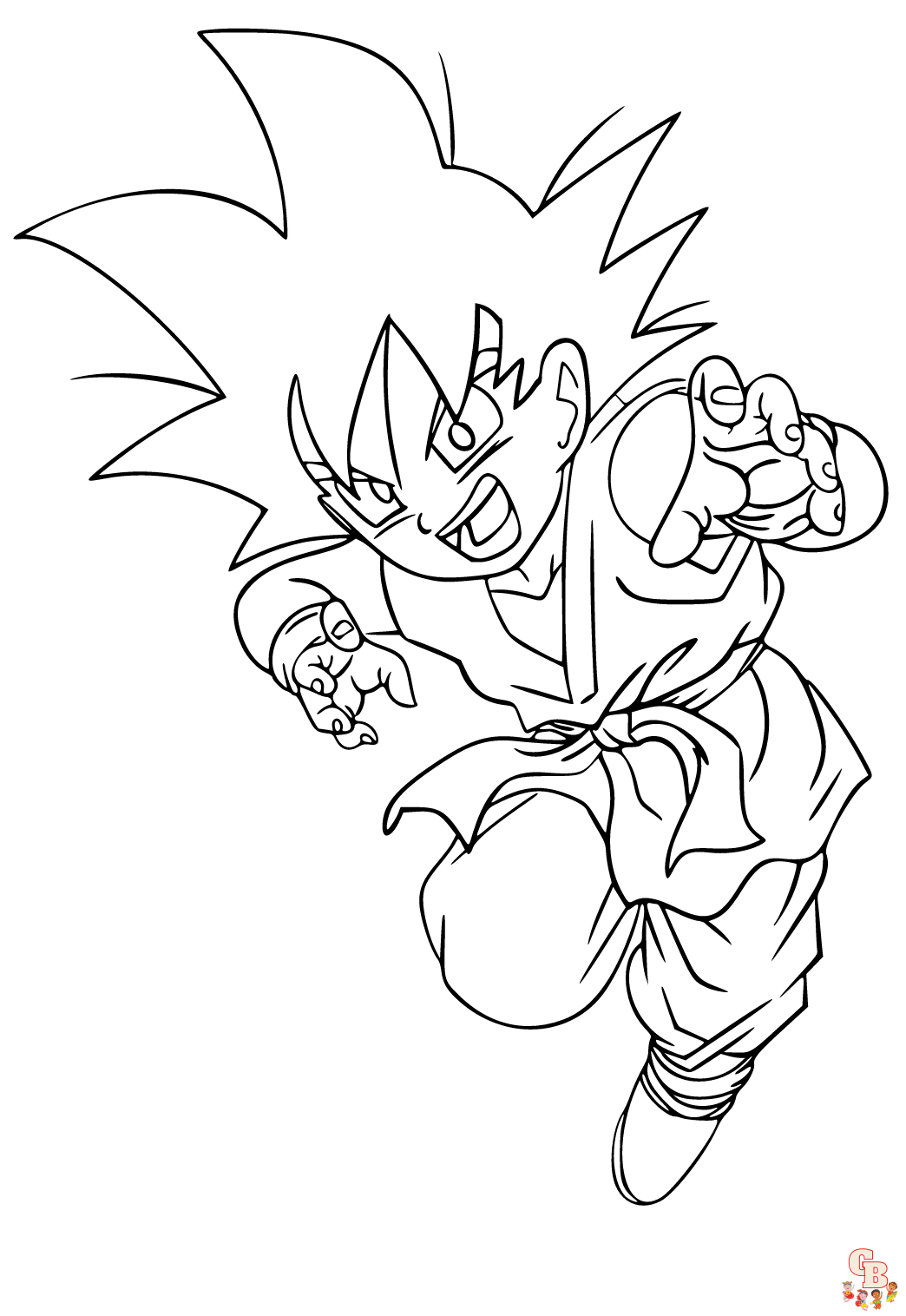 Coloriage Dragon Ball Z Personnages à imprimer gratuitement