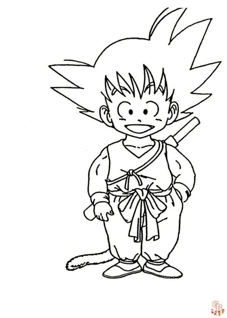 Coloriage Dragon Ball Z Personnages à imprimer gratuitement