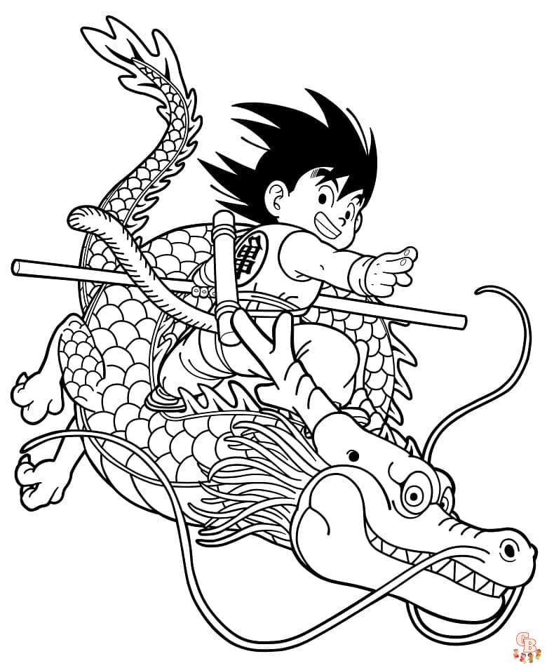 Coloriage Dragon Ball Z Personnages à imprimer gratuitement