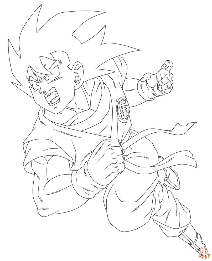 Coloriage Dragon Ball Z Personnages à imprimer gratuitement