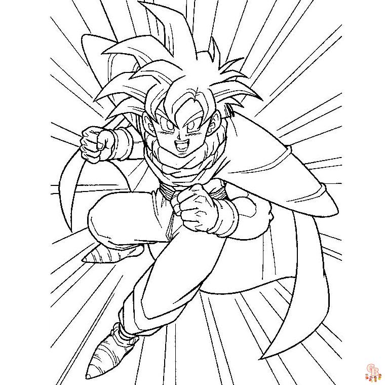 Coloriage Dragon Ball Z Personnages à imprimer gratuitement