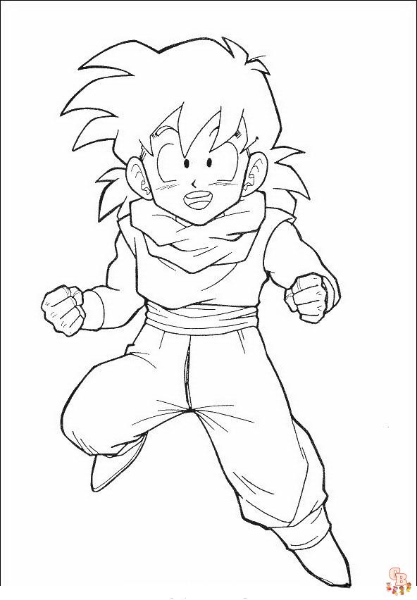 Coloriage Dragon Ball Z Personnages à imprimer gratuitement