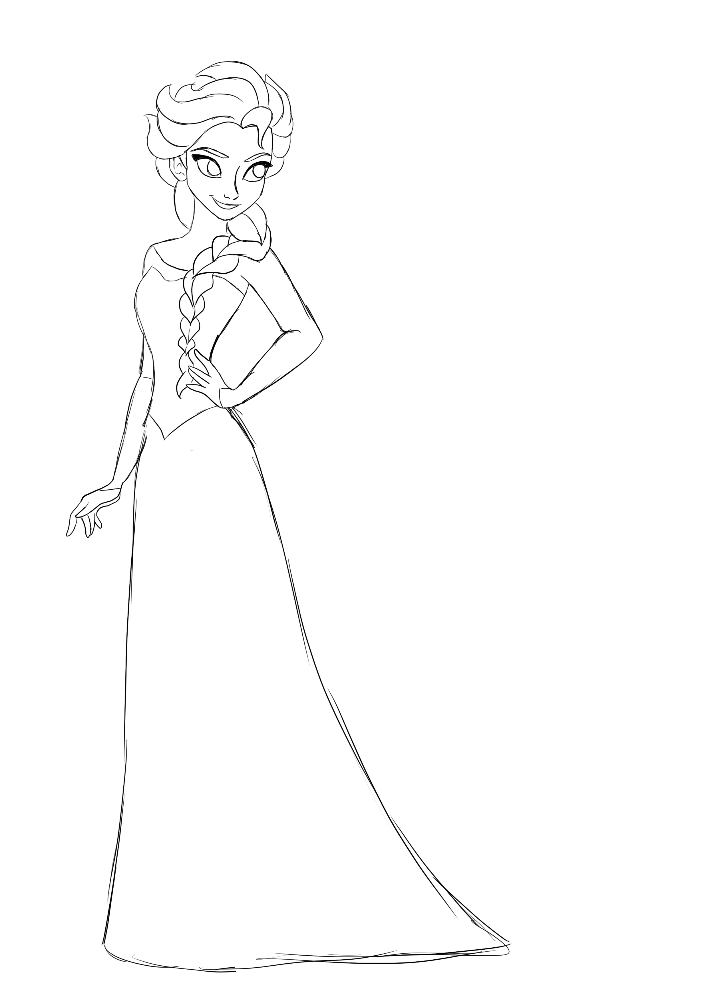 Coloriage Elsa les plus beaux dessins de la Reine des neiges