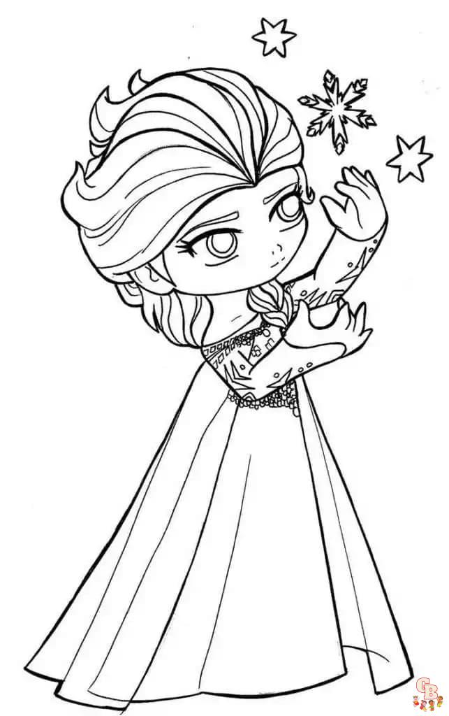 Coloriage Elsa les plus beaux dessins de la Reine des neiges