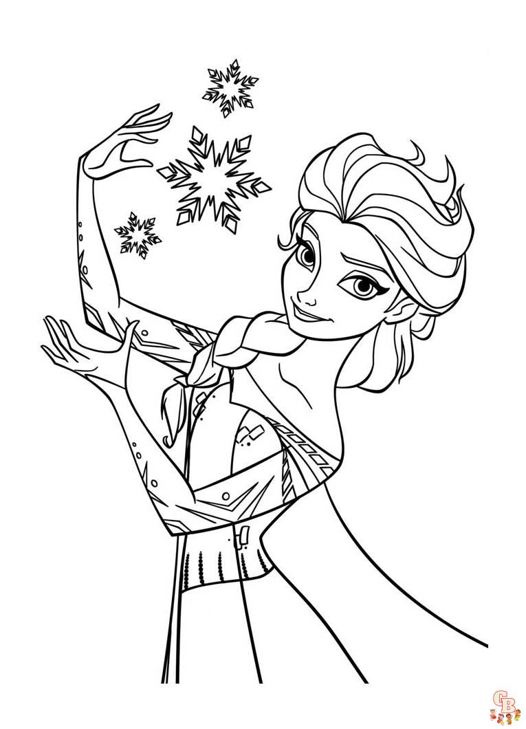 Coloriage Elsa les plus beaux dessins de la Reine des neiges