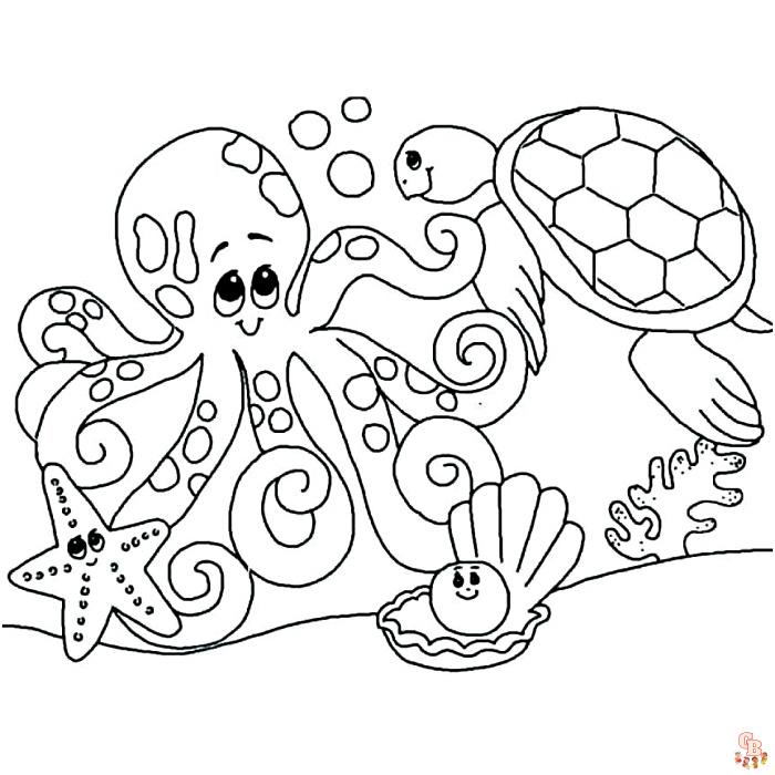 Coloriage été Pages de coloriage de sports d'été, mer, soleil, fruits et légumes pour les enfants