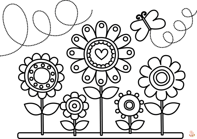 Coloriage facile Licorne, mandala, animaux, fleurs, voiture et sirène