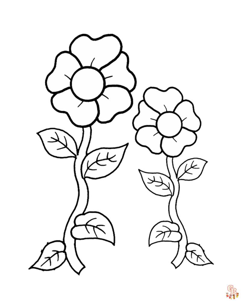 Coloriage Fleur Pages gratuites pour enfants et adultes