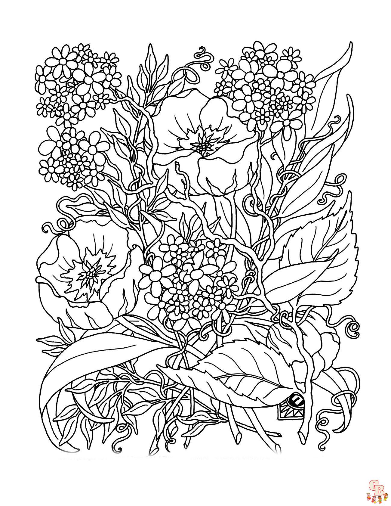 Coloriage Fleur Pages gratuites pour enfants et adultes