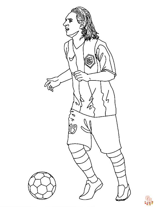 Les meilleurs coloriages de foot pour enfants et fans de football Coloriage joueurs célèbres, équipes nationales et équipement sportif