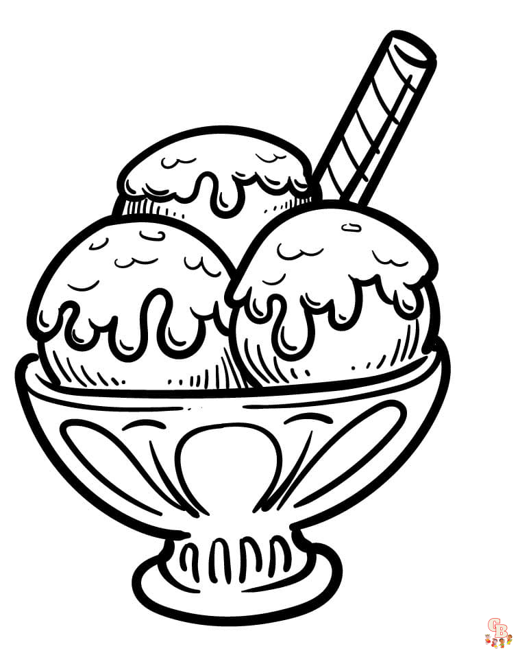 Coloriage Glace Pages de coloriage gratuites pour les amateurs de glaces