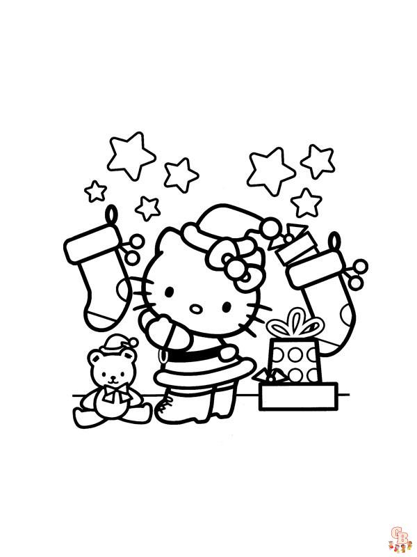 Coloriage Hello Kitty Gratuit en Ligne pour les Enfants Pages à Colorier