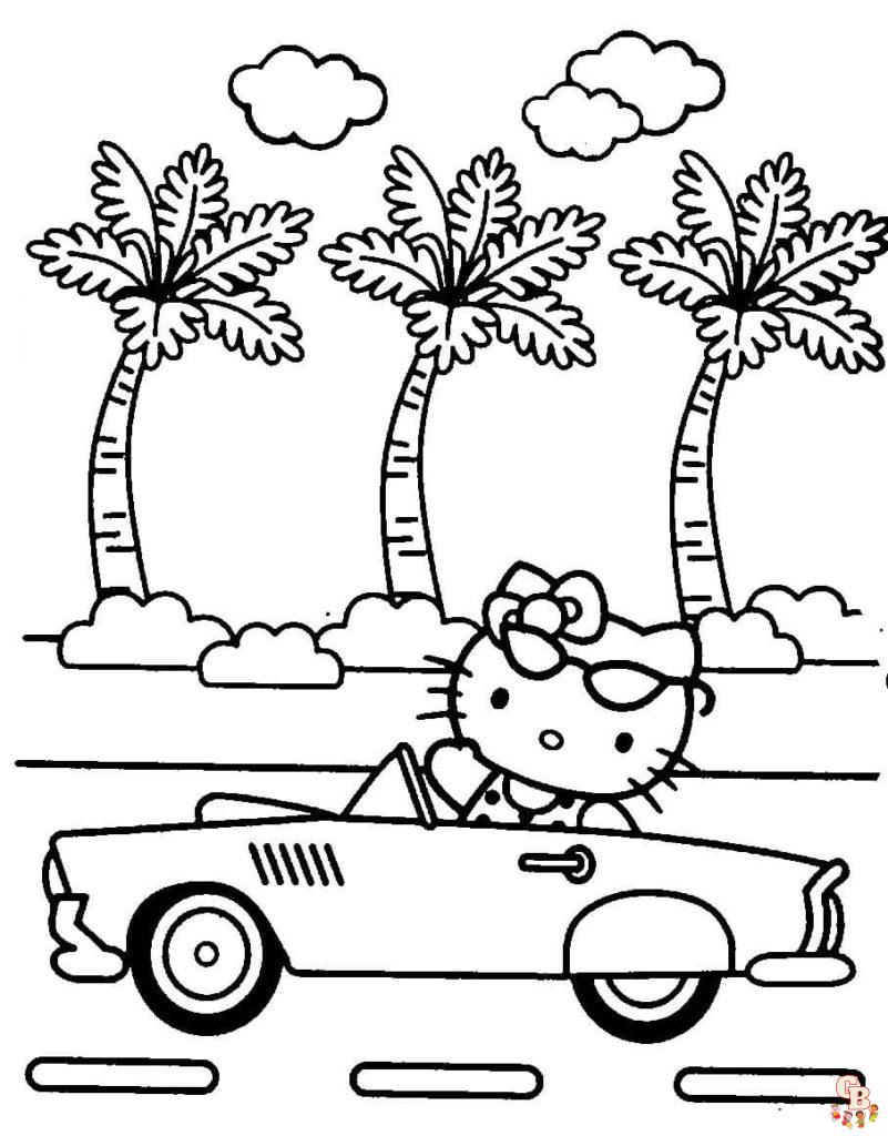 Coloriage Hello Kitty Gratuit en Ligne pour les Enfants Pages à Colorier