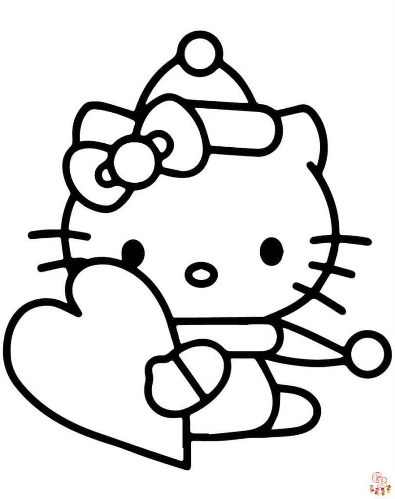 Coloriage Hello Kitty Gratuit en Ligne pour les Enfants Pages à Colorier