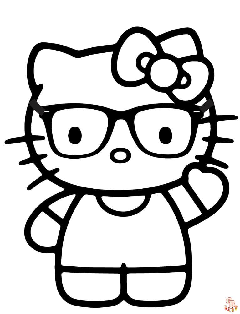 Coloriage Hello Kitty Gratuit en Ligne pour les Enfants Pages à Colorier