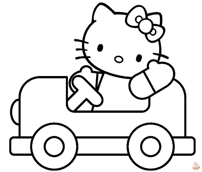 Coloriage Hello Kitty Gratuit en Ligne pour les Enfants Pages à Colorier